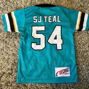 Toe Drag Apparel Youth Jersey Shirt San Jose Sharks Teal Youth Size Y8